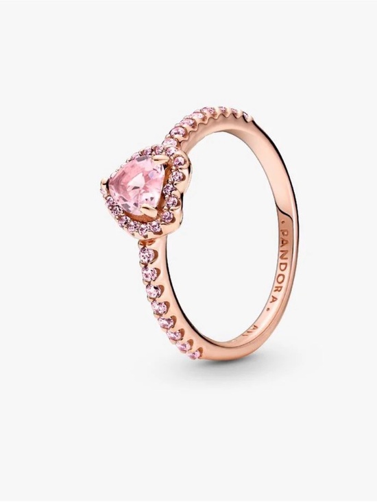 Pandora Jewelry - Pandora Rose Gold Pink Heart Halo Ring